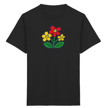 Kritzel-Dreiblüte Kinder T-Shirt - Kinder Bio T-Shirt Vorderseite
