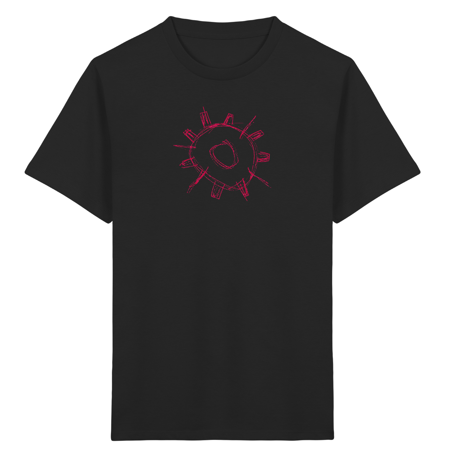 Karminrotes Zackenrad Kinder T-Shirt - Kinder Bio T-Shirt
