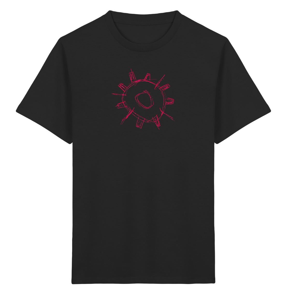 Karminrotes Zackenrad Kinder T-Shirt - Kinder Bio T-Shirt