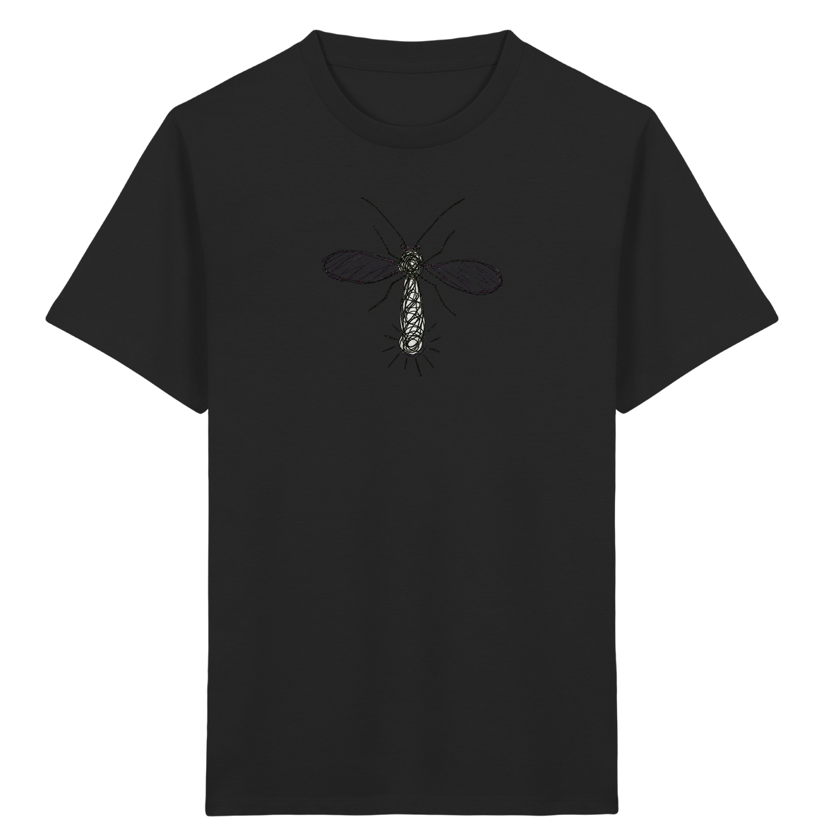 Glühwürmchen von oben - Kinder Bio T-Shirt Vorderseite