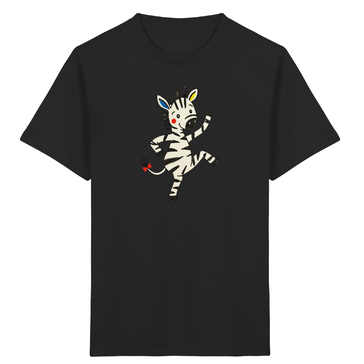 Fröhliches tanzendes Zebra Kinder T-Shirt - Kinder Bio T-Shirt