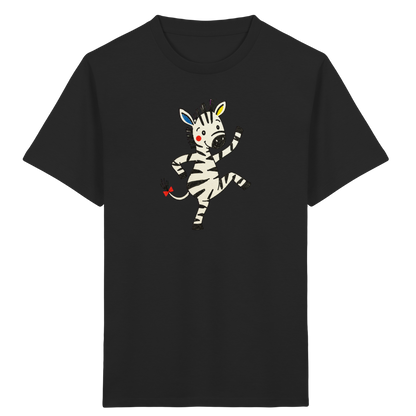 Fröhliches tanzendes Zebra Kinder T-Shirt - Kinder Bio T-Shirt