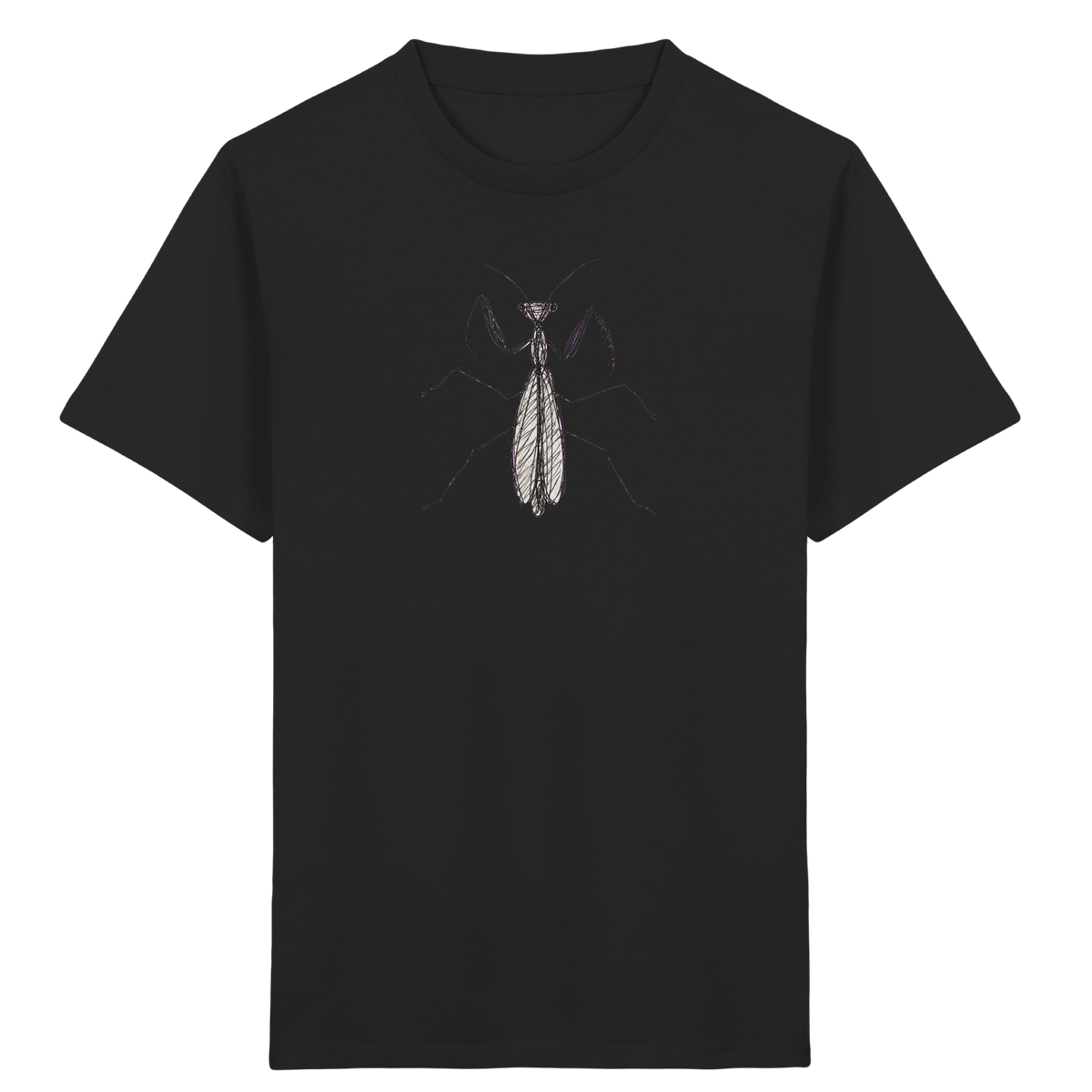 Gottesanbeterin von oben - Kinder Bio T-Shirt Vorderseite