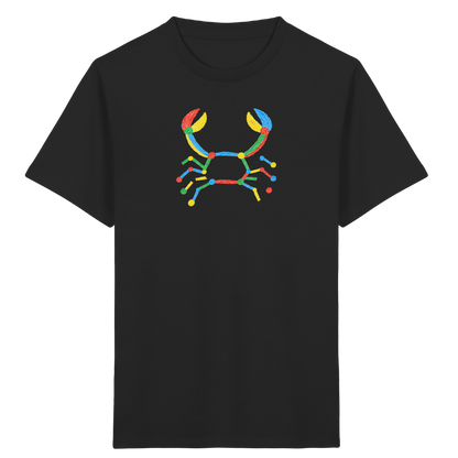 Bunte Farbpunkt Krabbe - Kinder Bio T-Shirt Vorderseite