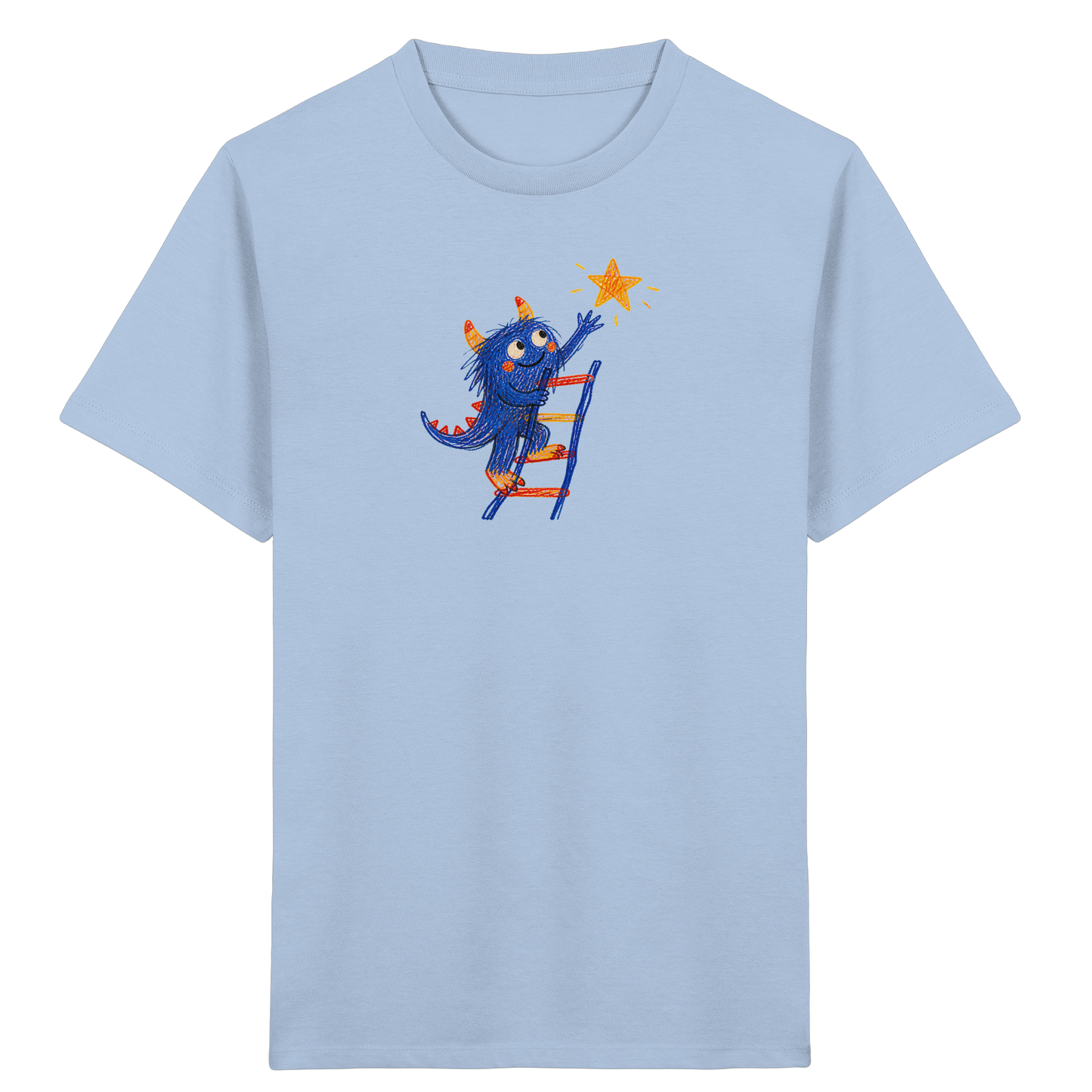Monster auf der Sternenleiter - Kinder Bio T-Shirt