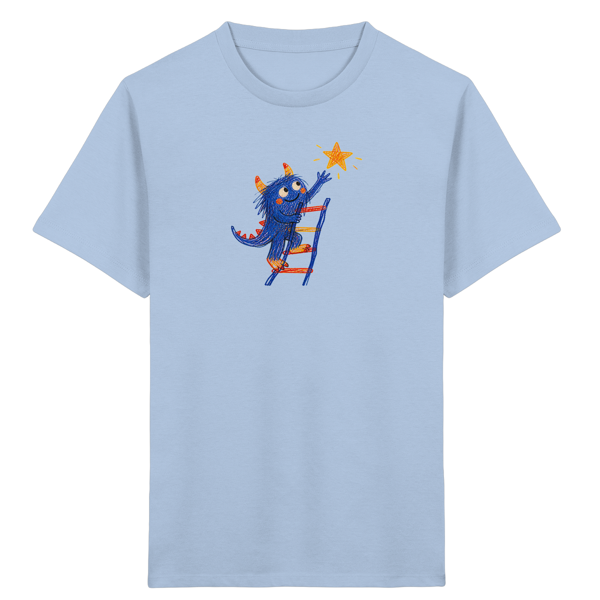 Monster auf der Sternenleiter - Kinder Bio T-Shirt