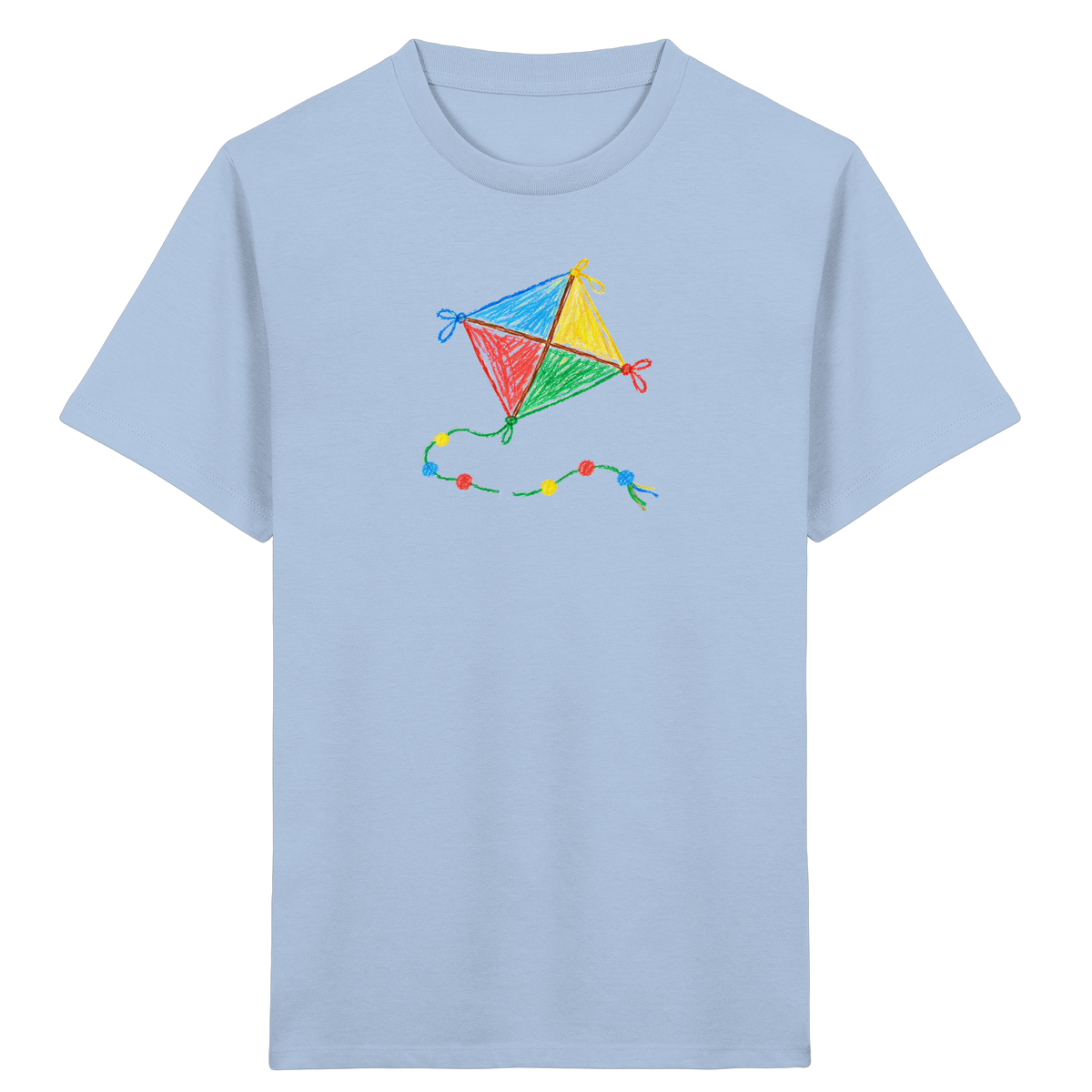 Bunter Drachen mit Knoten - Kinder Bio T-Shirt