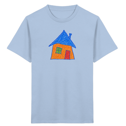 Oranges Haus mit Schornstein - Kinder Bio T-Shirt