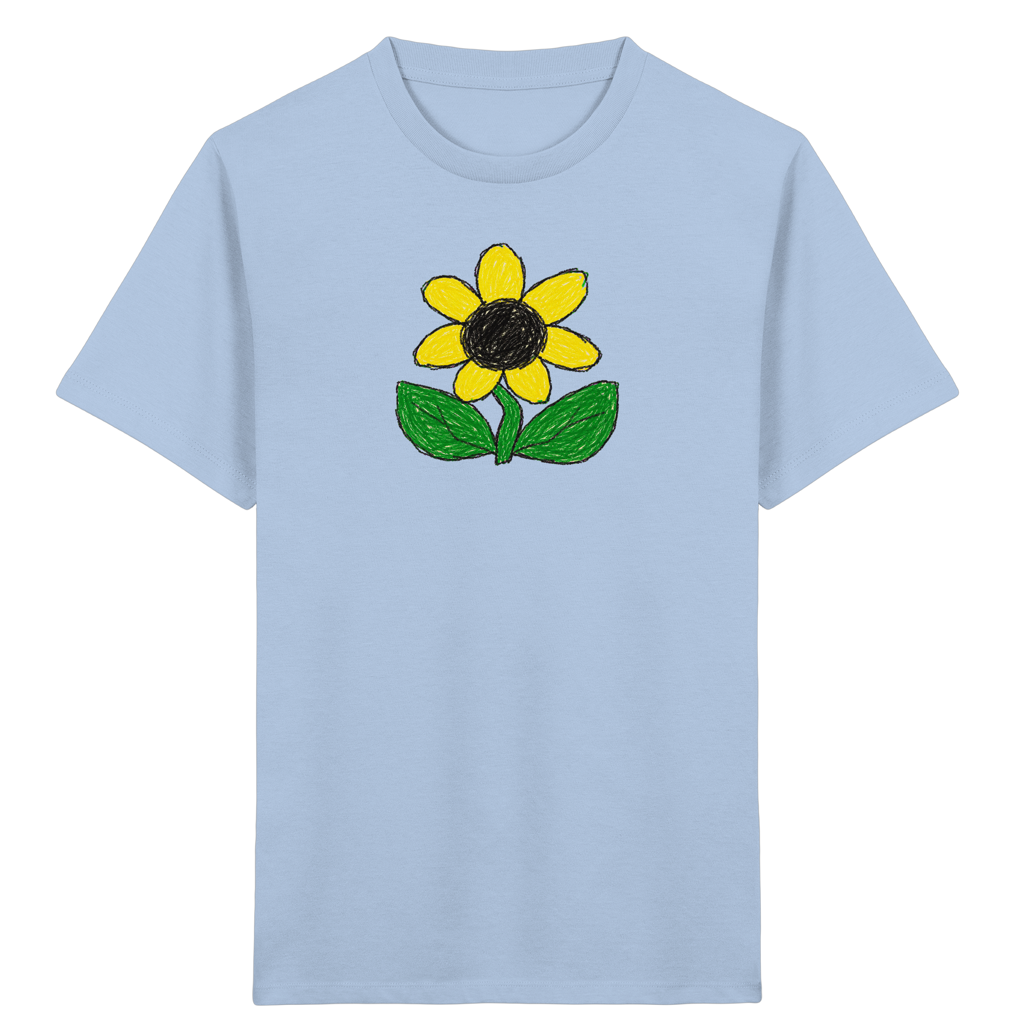 Kritzel-Sonnenblume Kinder T-Shirt