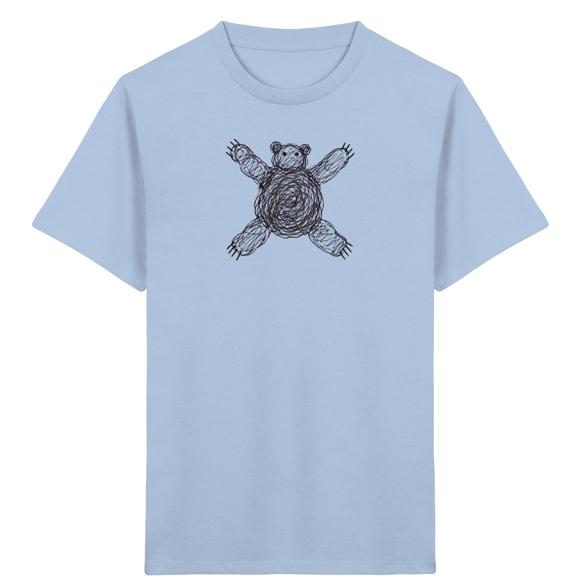 Bär von oben gezeichnet - Kinder Bio T-Shirt