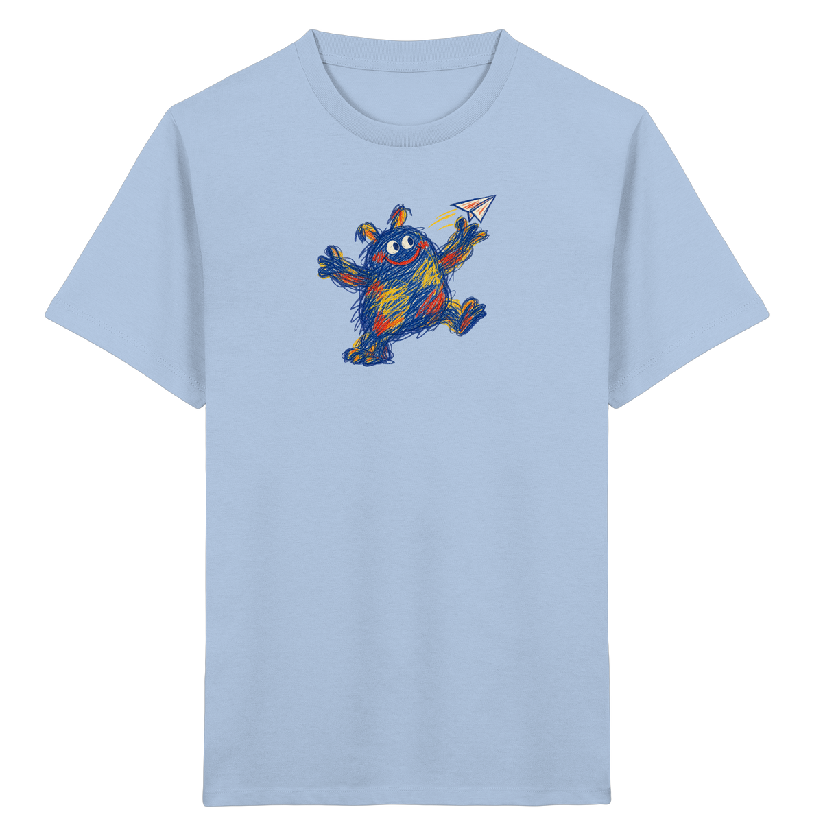Papierfliegerwerfer Kritzelmonster Kinder Shirt - Kinder Bio T-Shirt