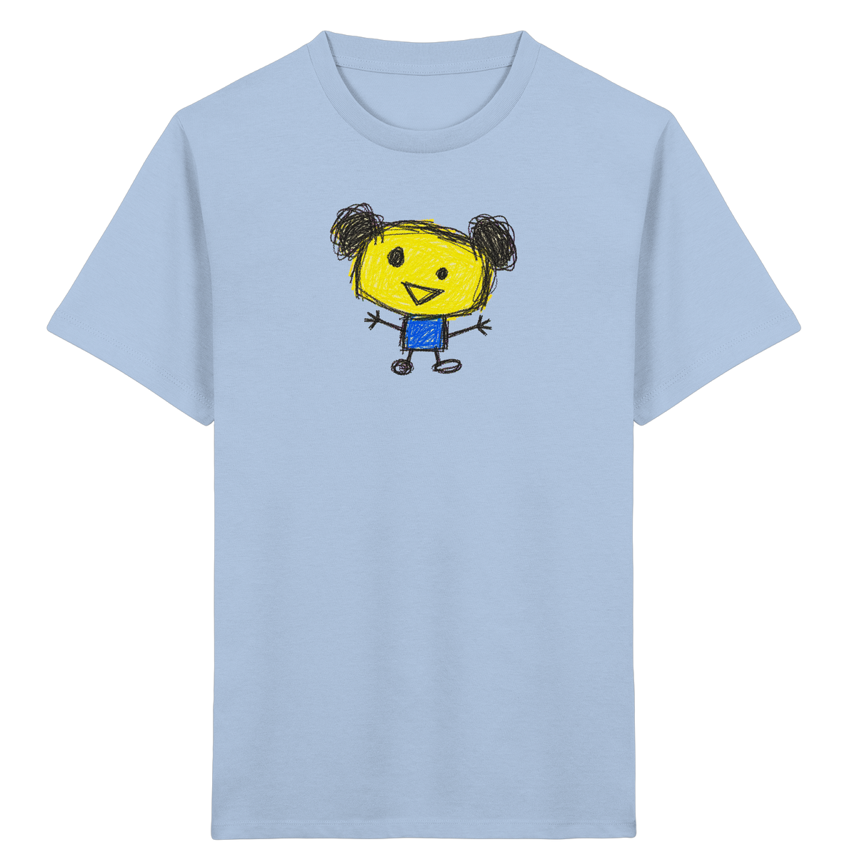 Kritzelkopf mit Doppeldutt - Kinder Bio T-Shirt