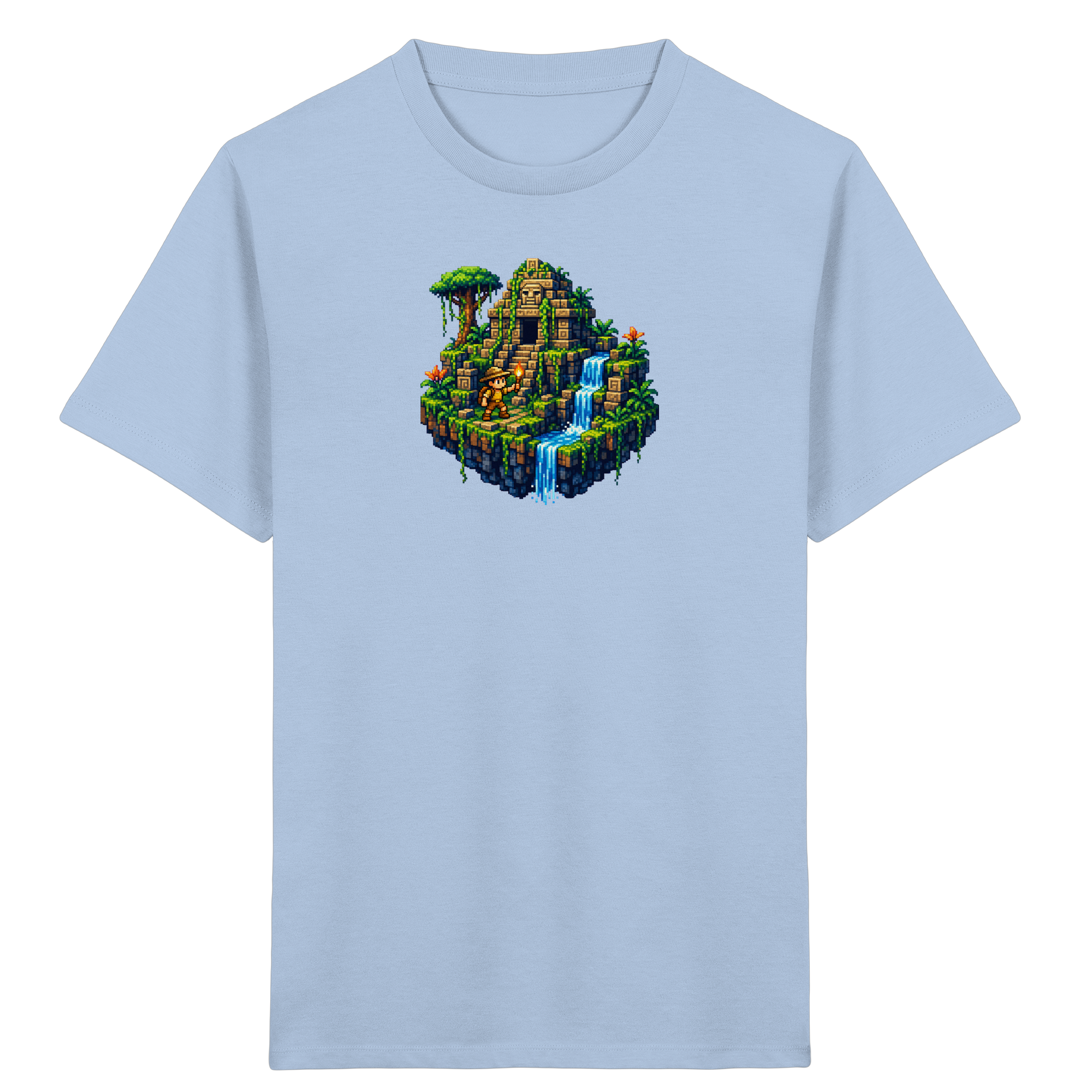 Pixel Dschungel Abenteuer Kinder T-Shirt