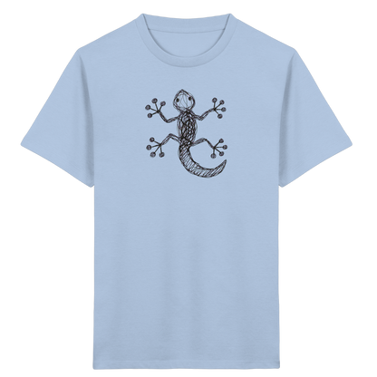 Gecko von oben gezeichnet - Kinder Bio T-Shirt
