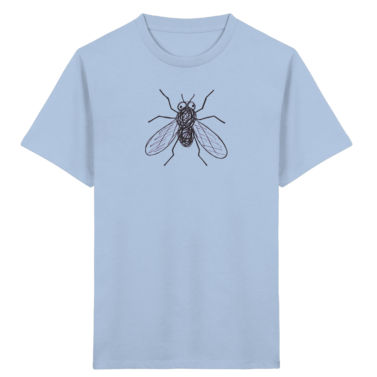 Fliege von oben gezeichnet - Kinder Bio T-Shirt