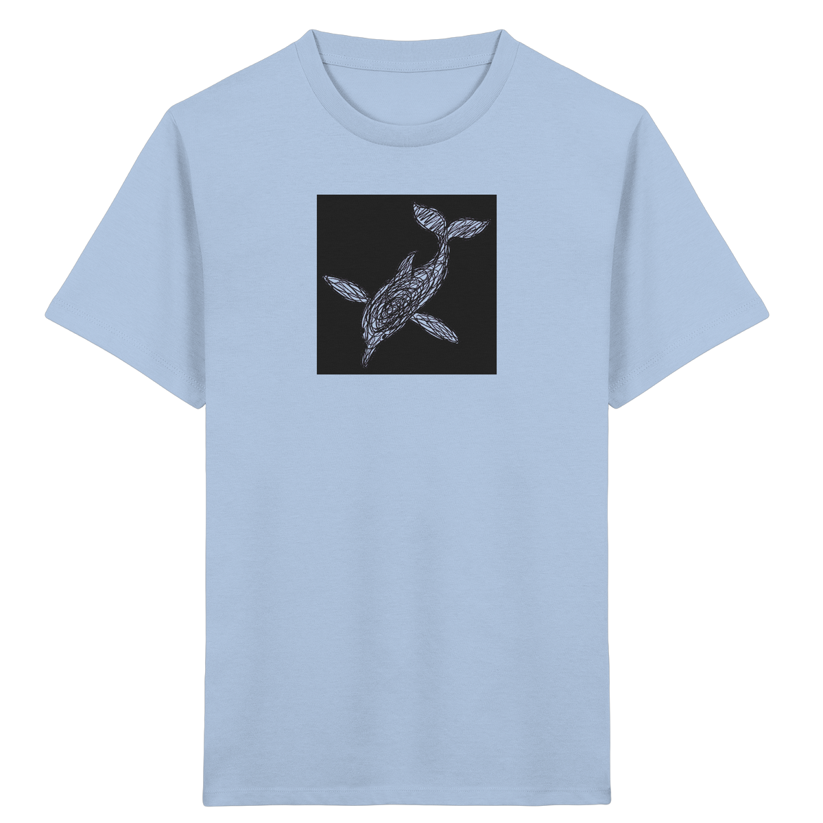 Delfin von oben - Kinder Bio T-Shirt