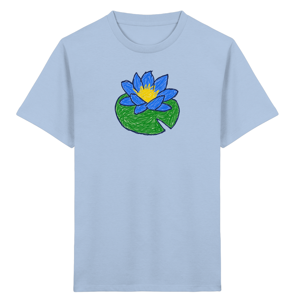 Kritzel Wasserlilie Kinder Shirt - Kinder Bio T-Shirt