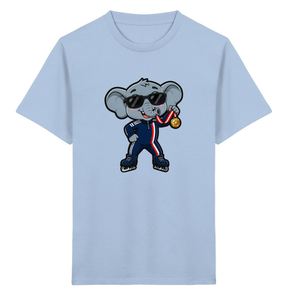 Eislaufender Elefant: Cooles T-Shirt für Kinder - Kinder Bio T-Shirt