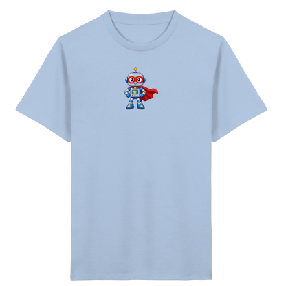 Pixel-Roboter Superhelden-Shirt: Freundliches Design - Kinder Bio T-Shirt
