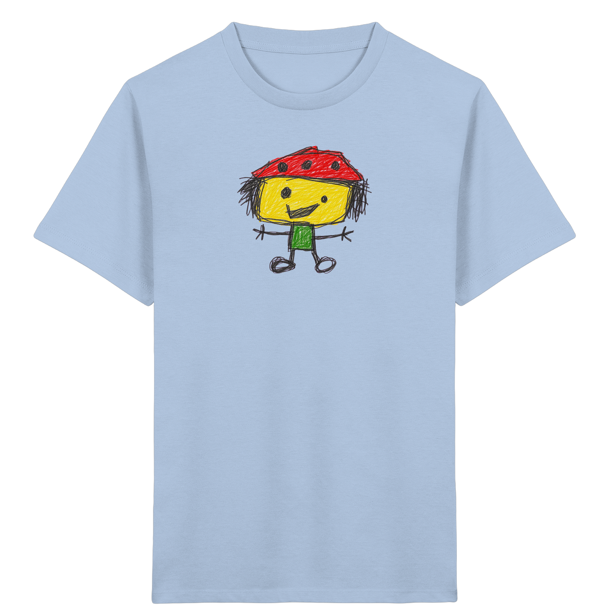 Kritzelkopf mit Tupfenhut - Kinder Bio T-Shirt