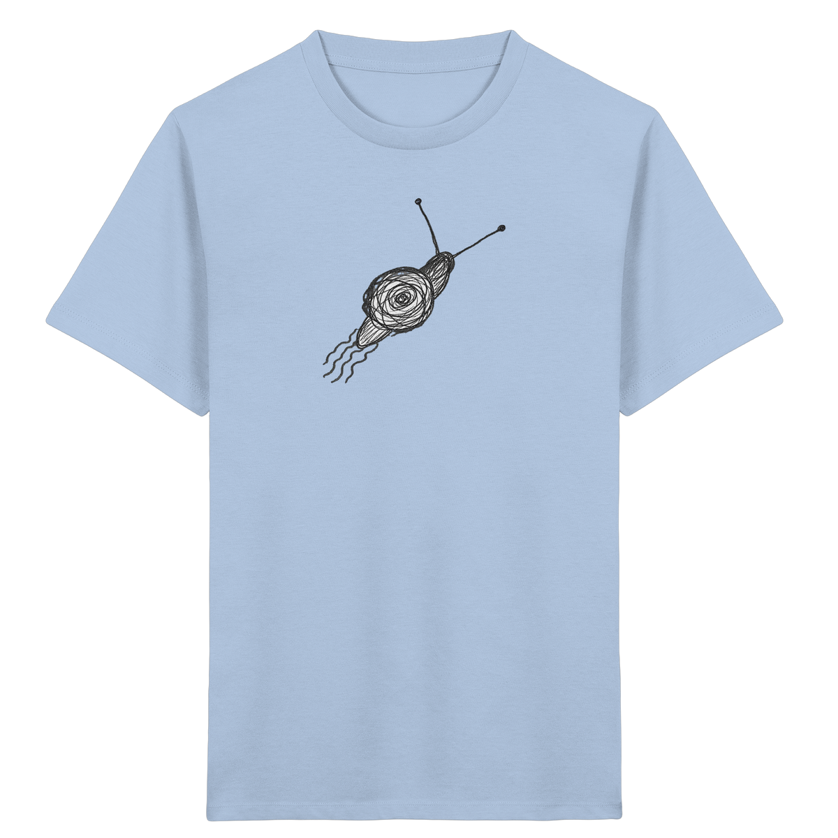 Schnecke von oben Kinderzeichnung - Kinder Bio T-Shirt