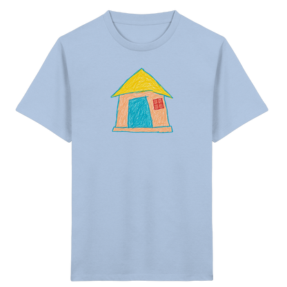 Pfirsichfarbenes Türhaus für Kinder - Kinder Bio T-Shirt