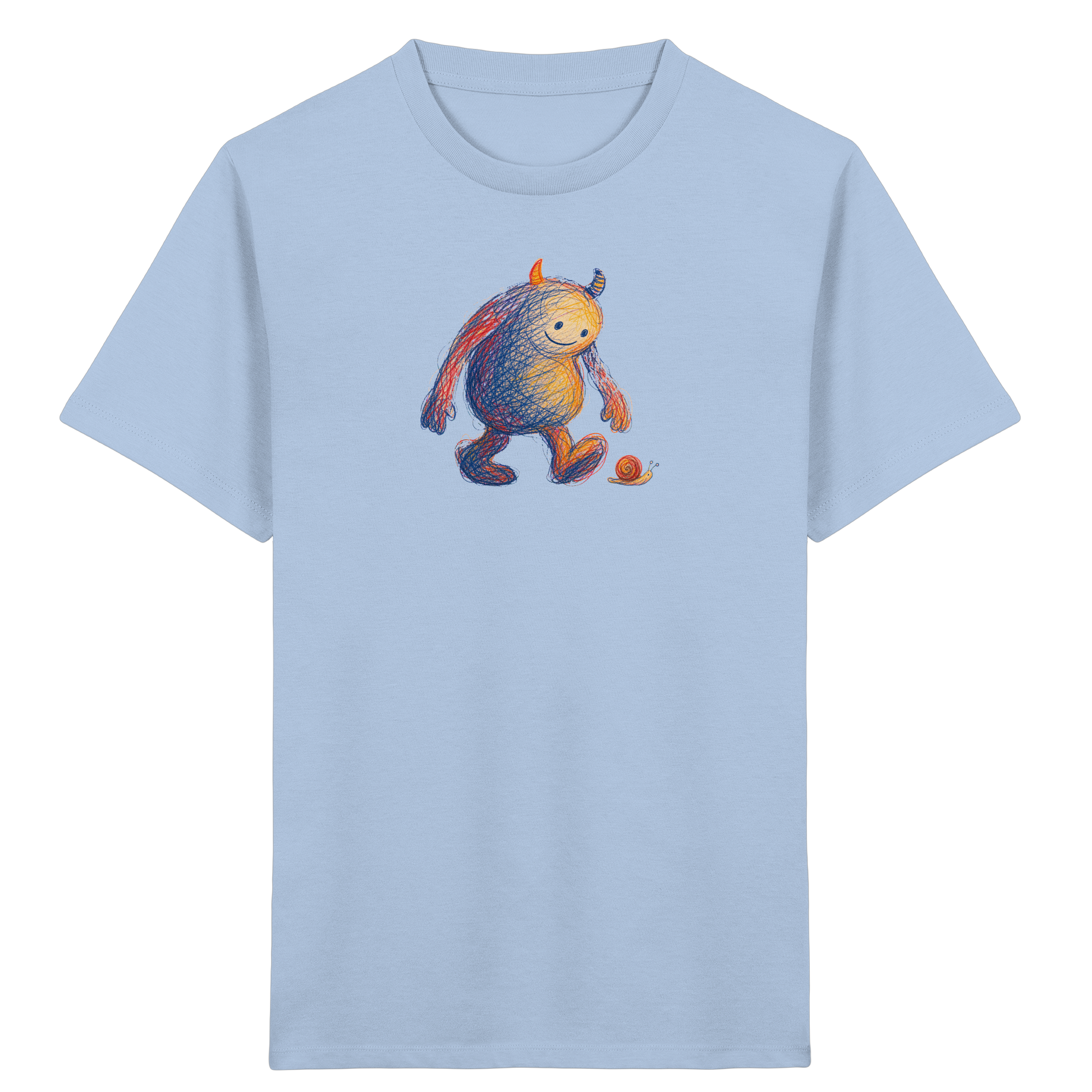 Schneckenfreund Monster Kinder T-Shirt - Kinder Bio T-Shirt