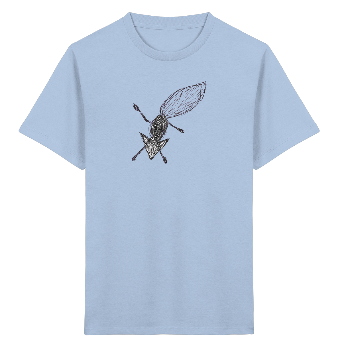 Fuchs von oben gezeichnet - Kinder Bio T-Shirt