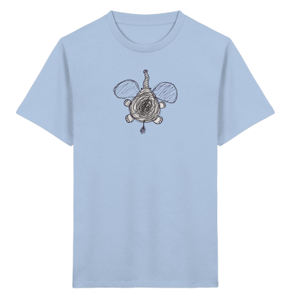 Elefant von oben gezeichnet - Kinder Bio T-Shirt