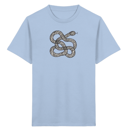 Schlange von oben gezeichnet - Kinder Bio T-Shirt