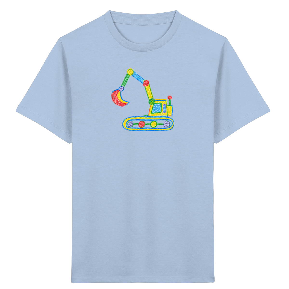 Bunter Punkt Bagger - Kinder Bio T-Shirt