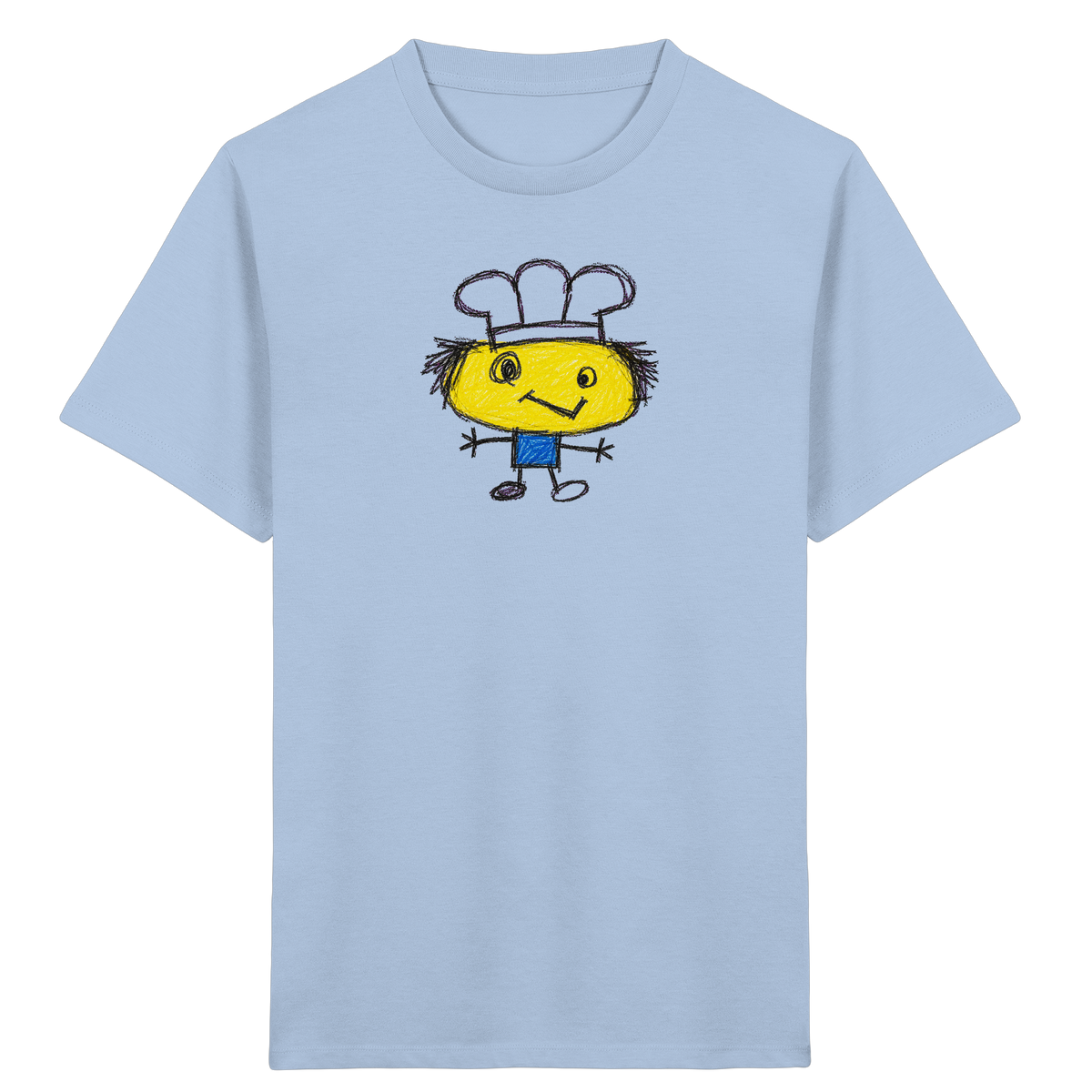 Kritzelkopf mit Kochmütze - Kinder Bio T-Shirt