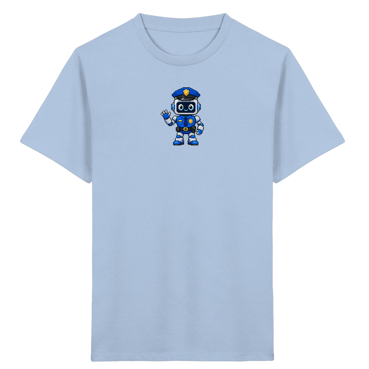 Pixel Roboter Polizei: Winkendes Kinder-T-Shirt - Kinder T-Shirt