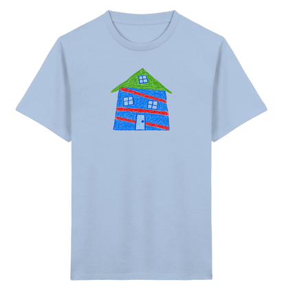Blaues Balkenhaus Kinder T-Shirt - Kinder Bio T-Shirt