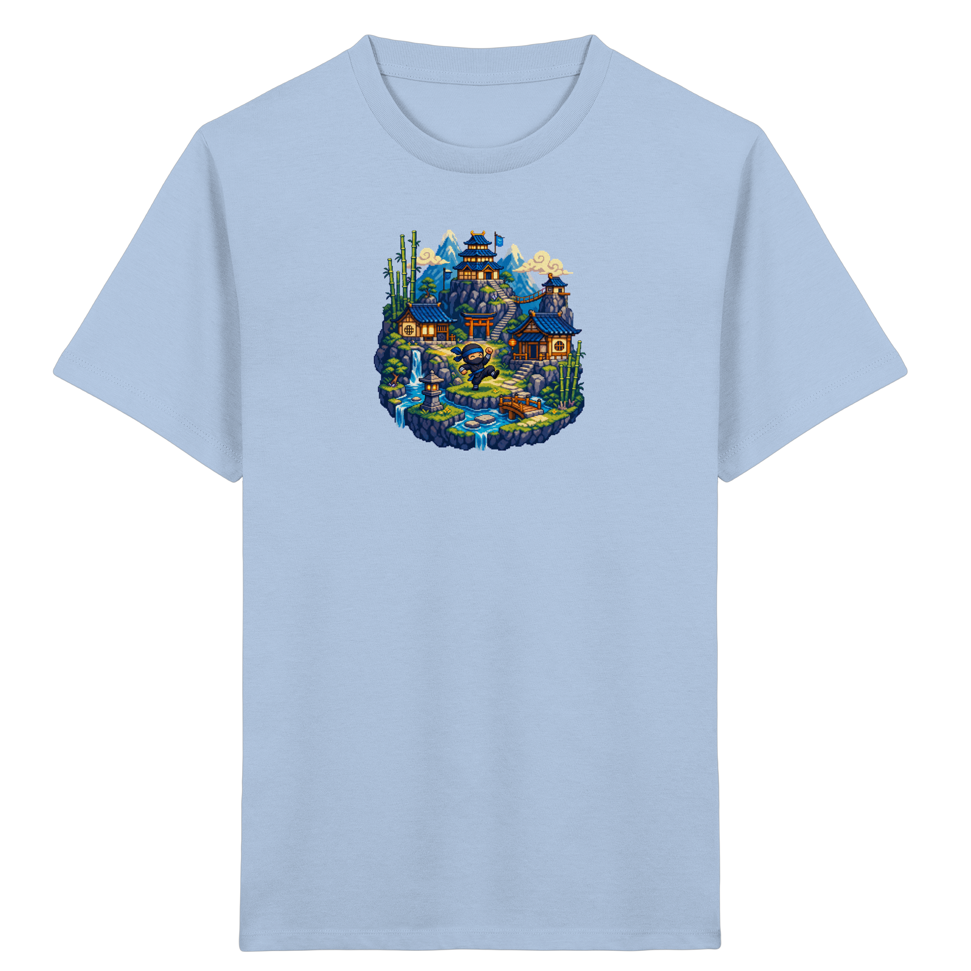 Ninja Pixel Art T-Shirt für Kinder