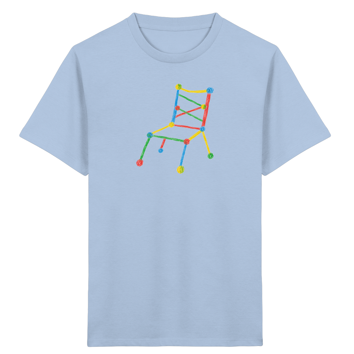 Bunter Kritzelstuhl für Kinder - Kinder Bio T-Shirt