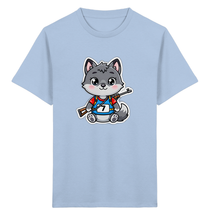 Wolf im Sporttrikot – Kinder Bio-T-Shirt