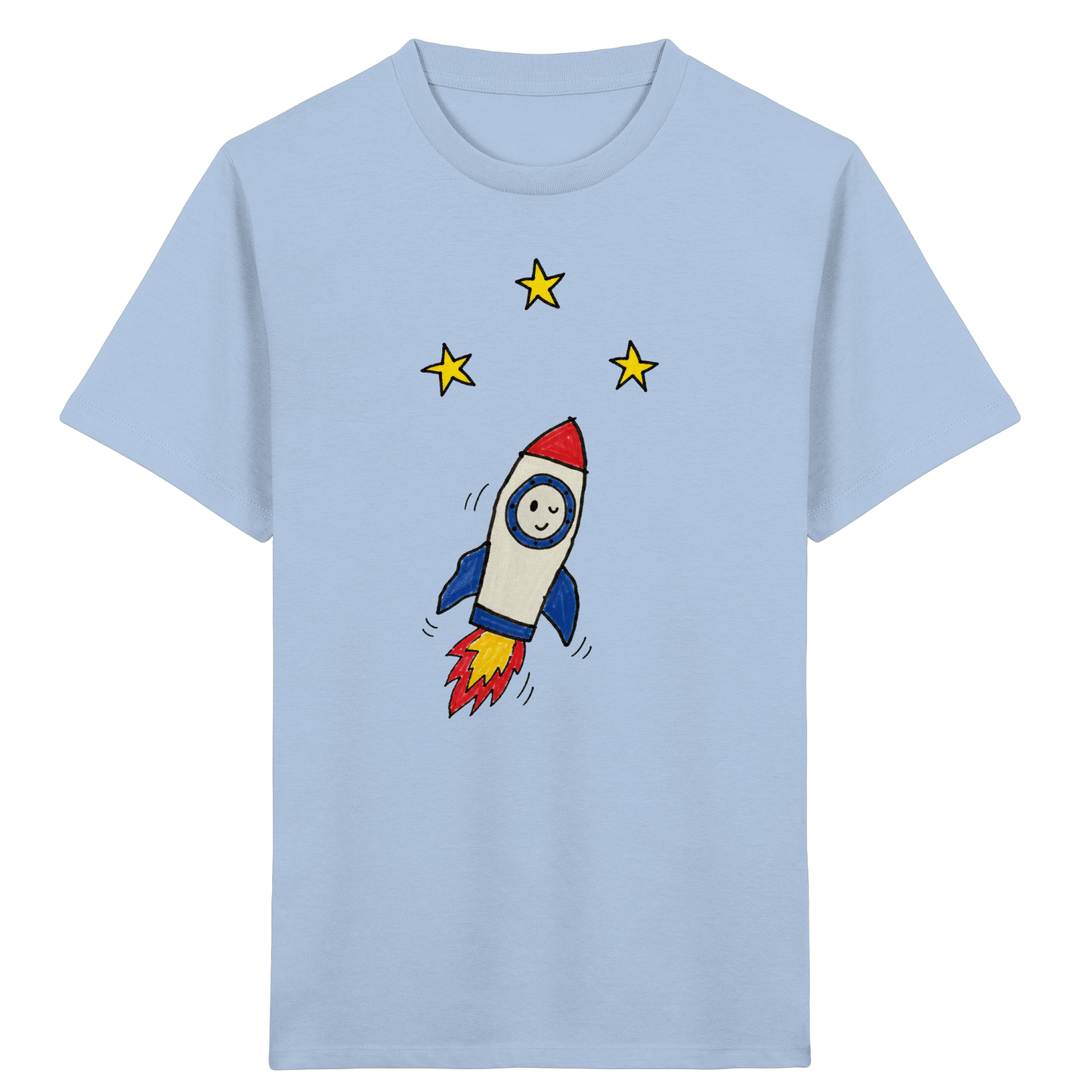 Fröhliches Raketen T-Shirt für Abenteurer - Kinder Bio T-Shirt