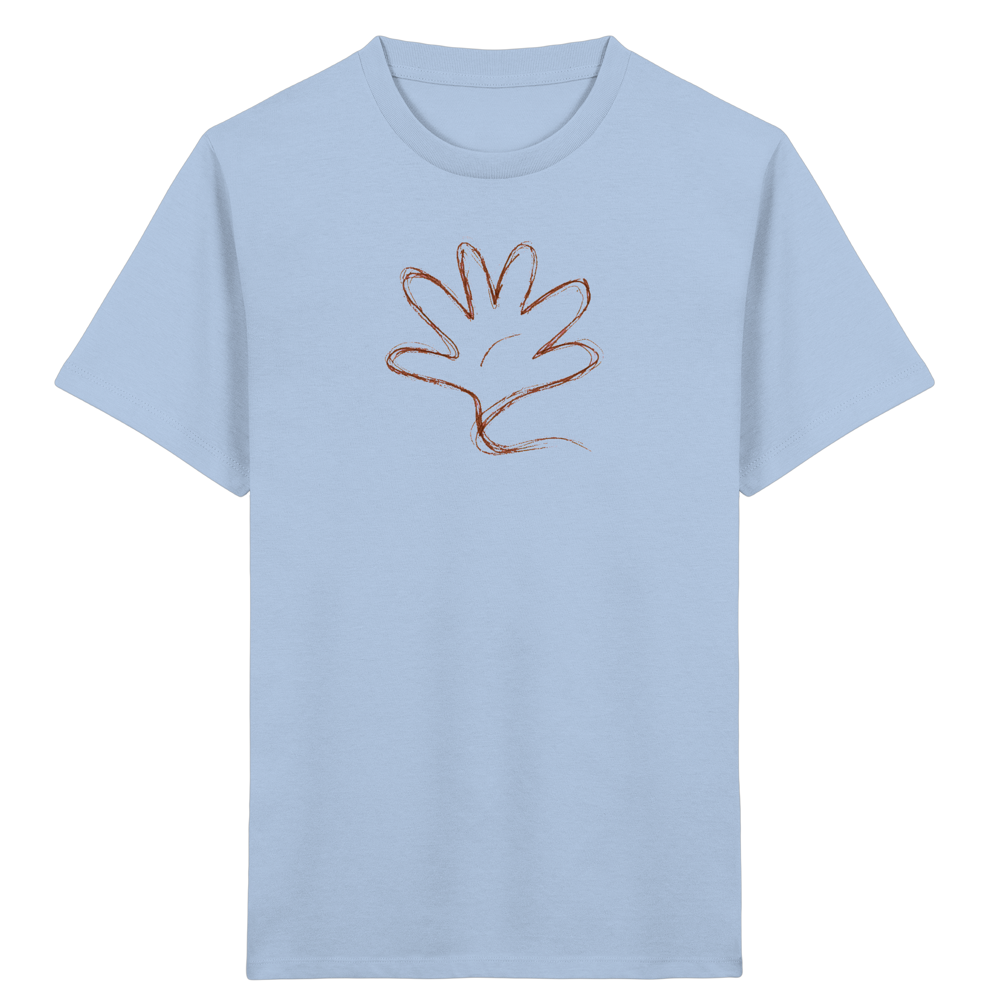 Kakaobraune Schlingenhand – Kinder Bio-T-Shirt