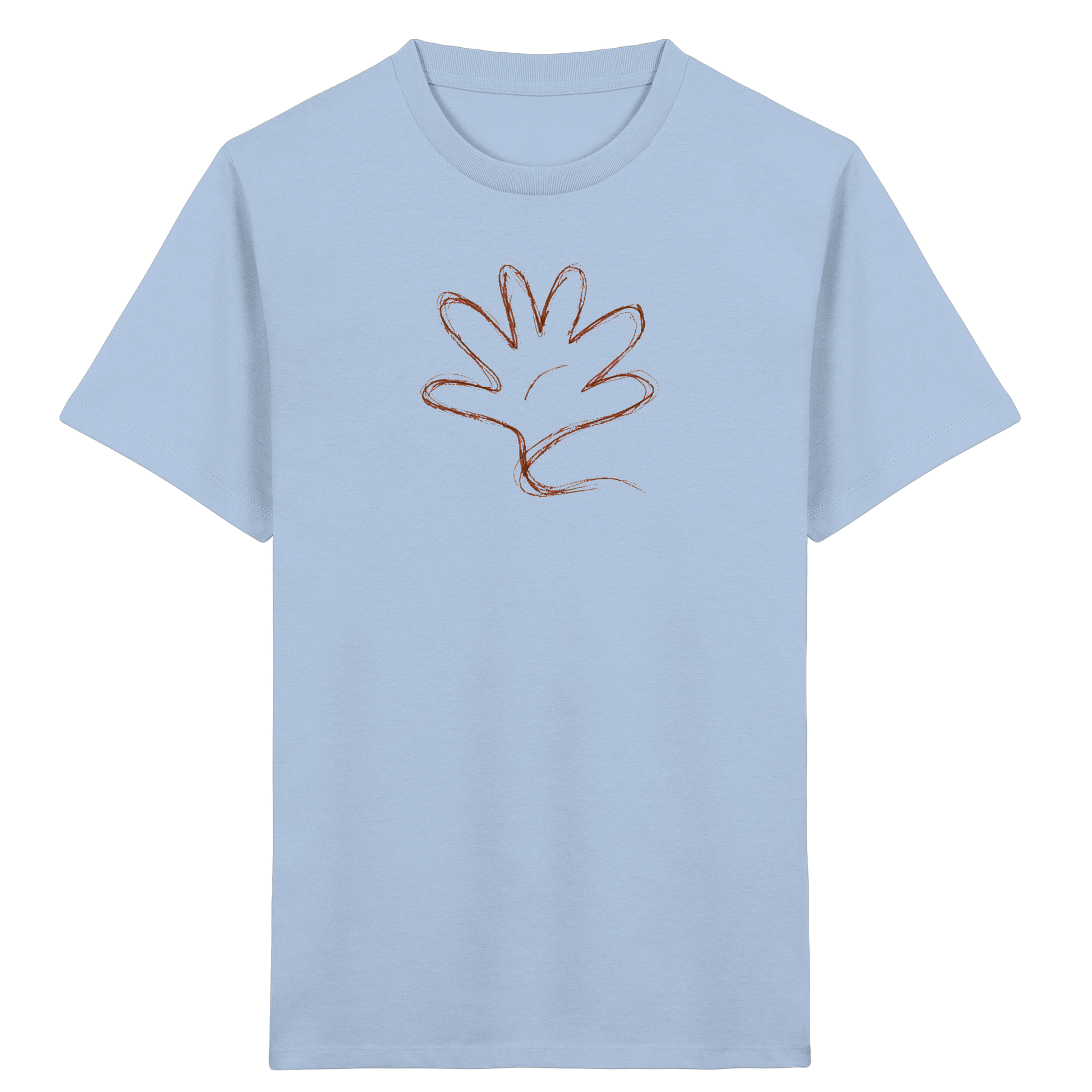 Kakaobraune Schlingenhand Kinder Shirt - Kinder Bio T-Shirt