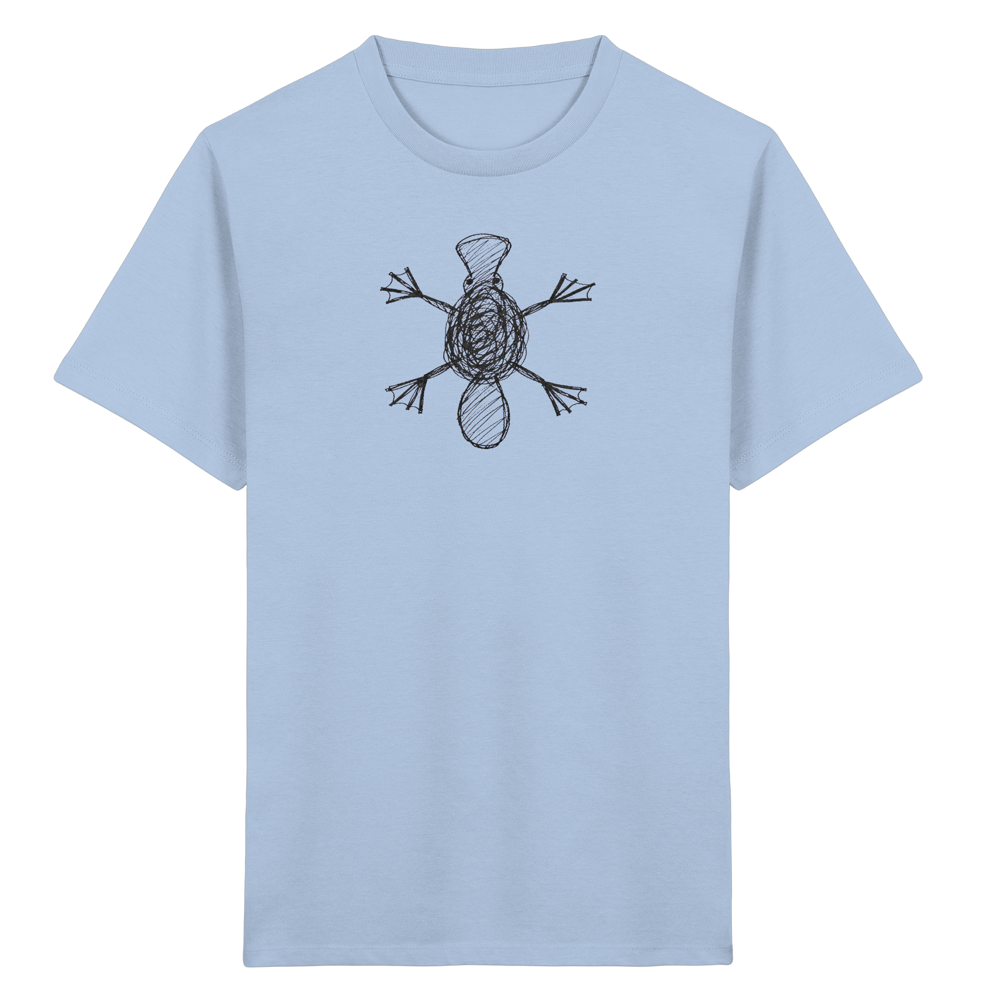 Schnabeltier von oben – Kinder T-Shirt
