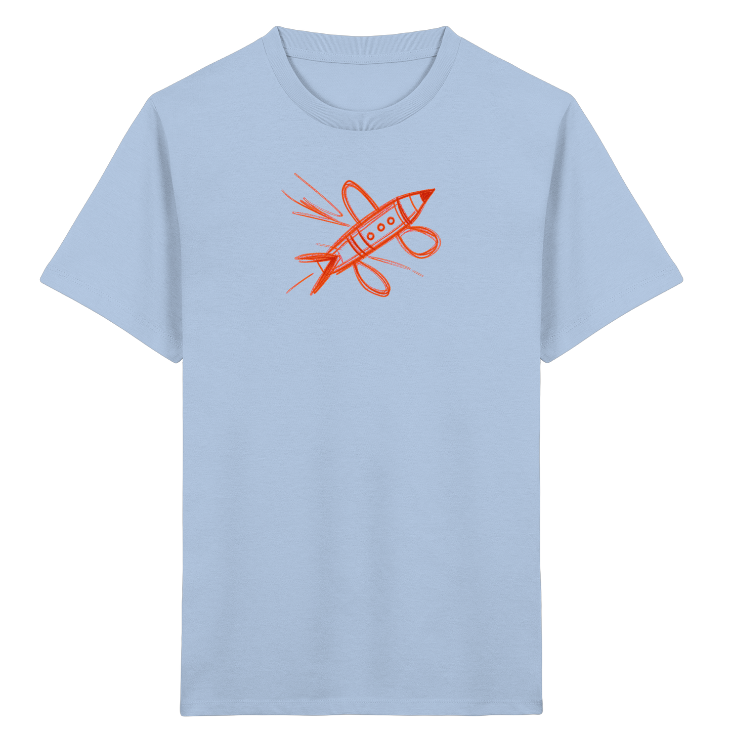 Kupferne Bleistiftrakete für Kinder - Kinder Bio T-Shirt