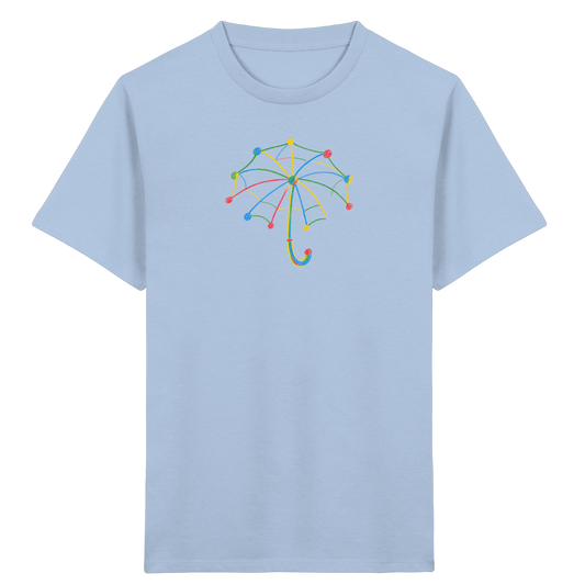 Bunter Farbpunkt Regenschirm - Kinder Bio T-Shirt