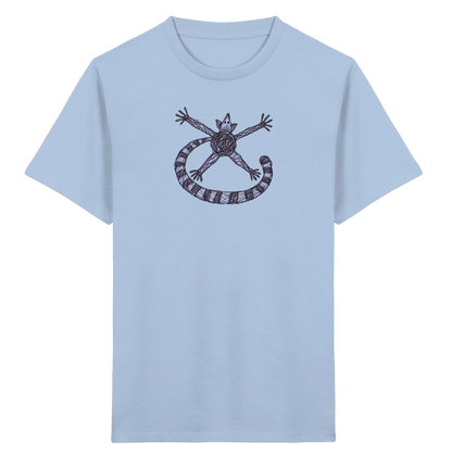 Lemur von oben gezeichnet - Kinder Bio T-Shirt