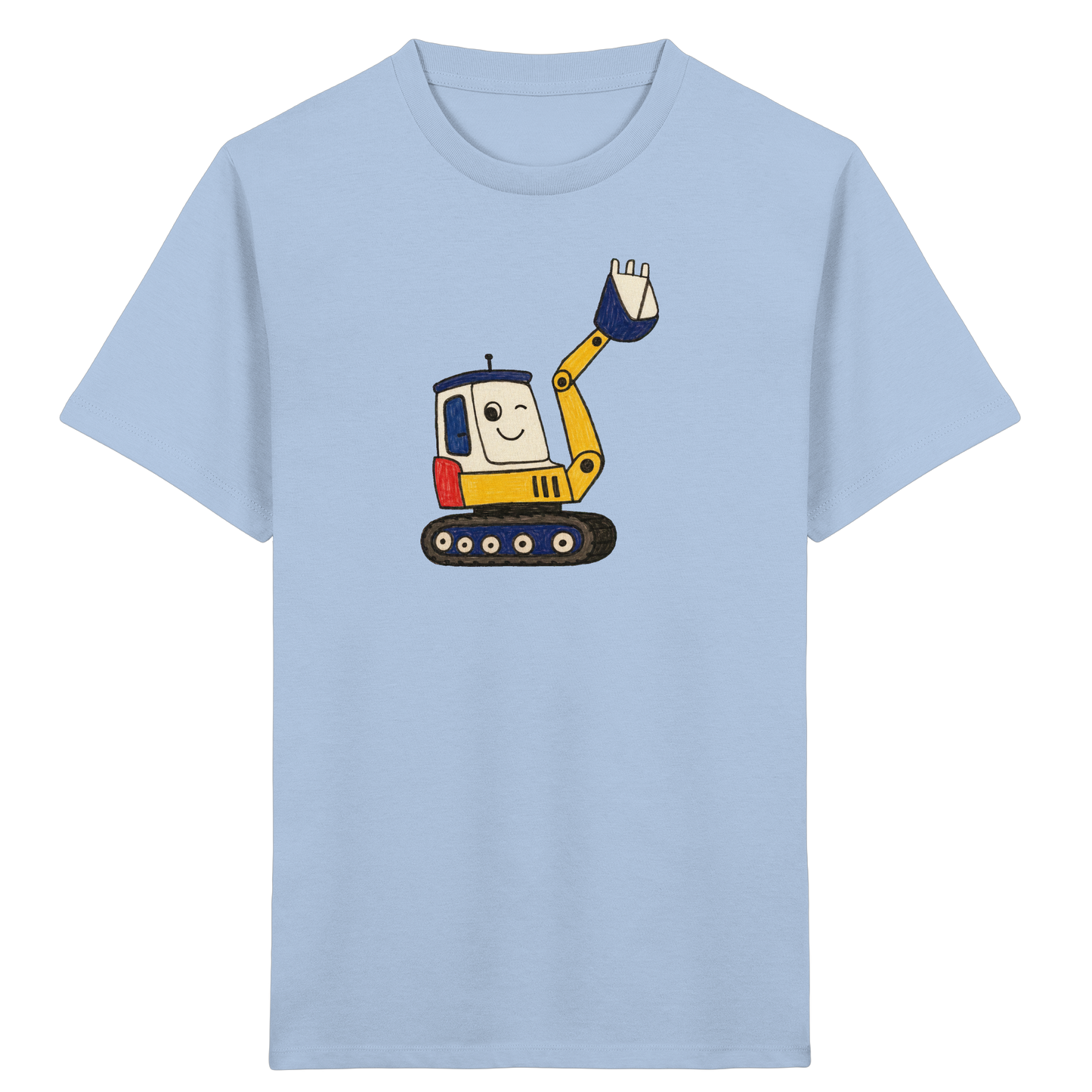 Fröhliches Bagger T-Shirt für Kinder - Kinder Bio T-Shirt