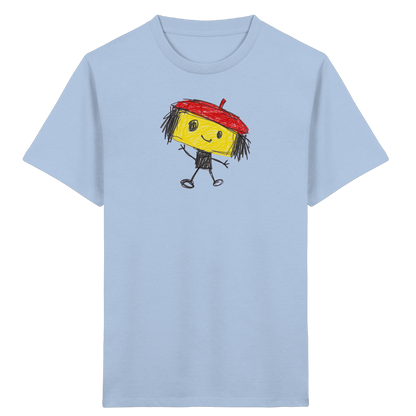 Kritzelkopf mit roter Mütze - Kinder Bio T-Shirt