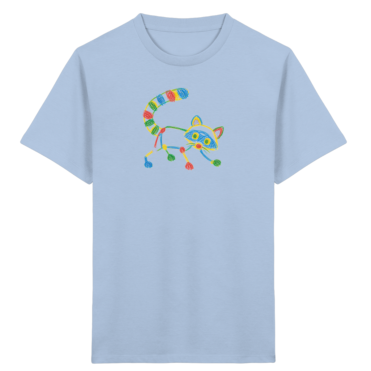 Farbpunkt Waschbär Kinder T-Shirt - Kinder Bio T-Shirt
