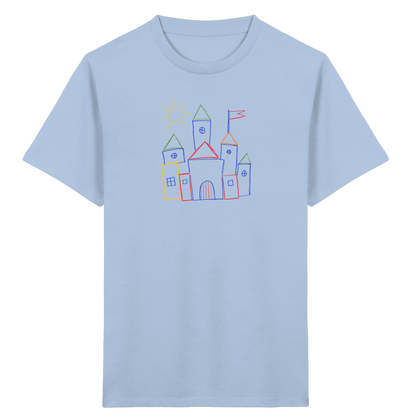 Fröhliches T-Shirt mit Märchenburg Motiv - Kinder Bio T-Shirt