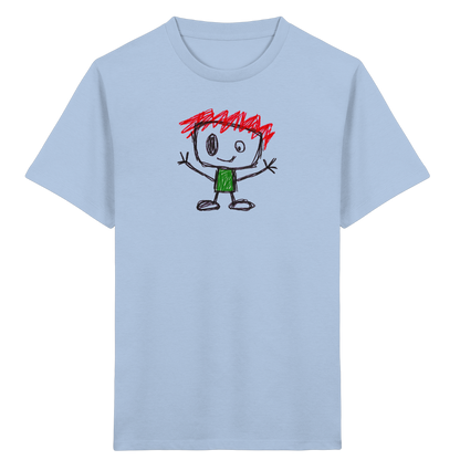 Kritzelkopf mit rotem Strubbelkamm - Kinder Bio T-Shirt