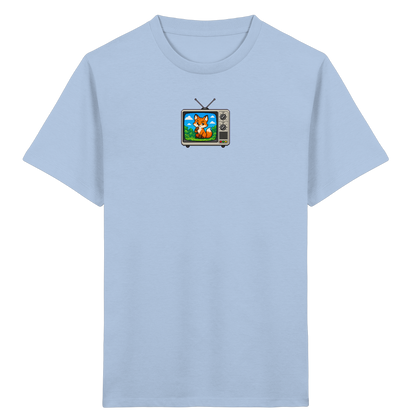 Pixel Fuchs im Retro Fernseher - Kinder Bio T-Shirt